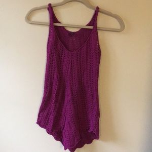 Purple Knit Tank Top Small